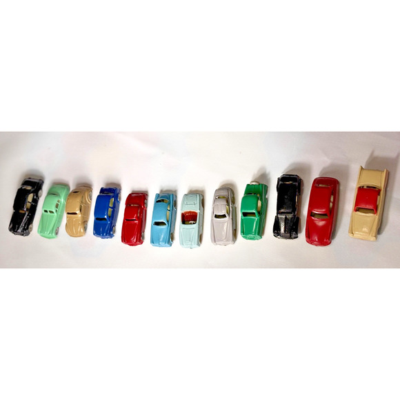 1950s INGAP Italy Set 12 Plastic cars,Various Models Numbered 1-12 Train Scenery - Picture 11 of 16
